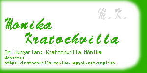 monika kratochvilla business card