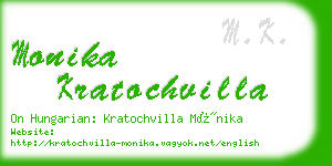 monika kratochvilla business card